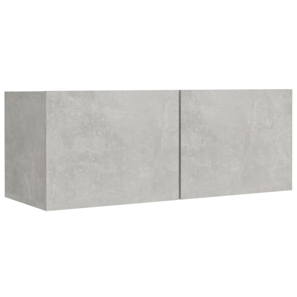 Set de muebles de TV 5 pzas madera contrachapada gris