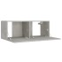 Set de muebles de TV 5 pzas madera contrachapada gris