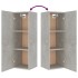 Set de muebles de TV 5 pzas madera contrachapada gris