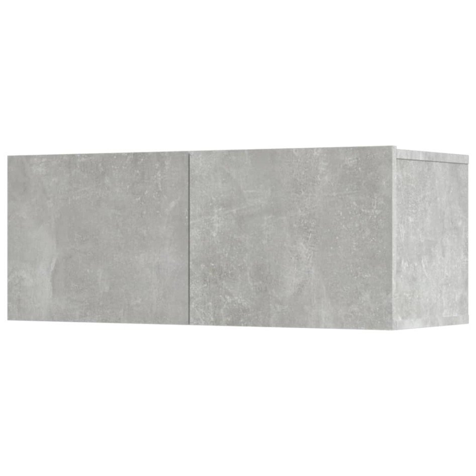Set de muebles de TV 5 pzas madera contrachapada gris