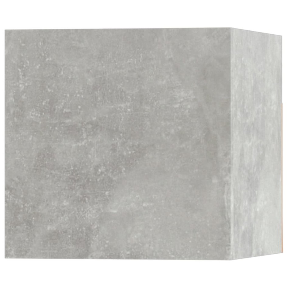 Set de muebles de TV 5 pzas madera contrachapada gris