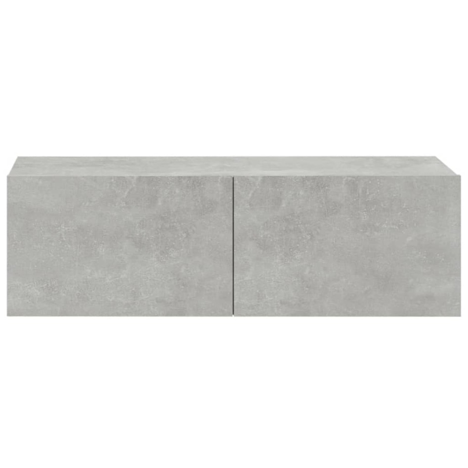 Set de muebles de TV 6 pzas madera contrachapada gris