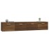 Armarios pared 2 uds contrachapada roble marrón 100x36,5x35