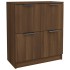 Aparadores 2 uds madera contrachapada roble marrón 60x30x70