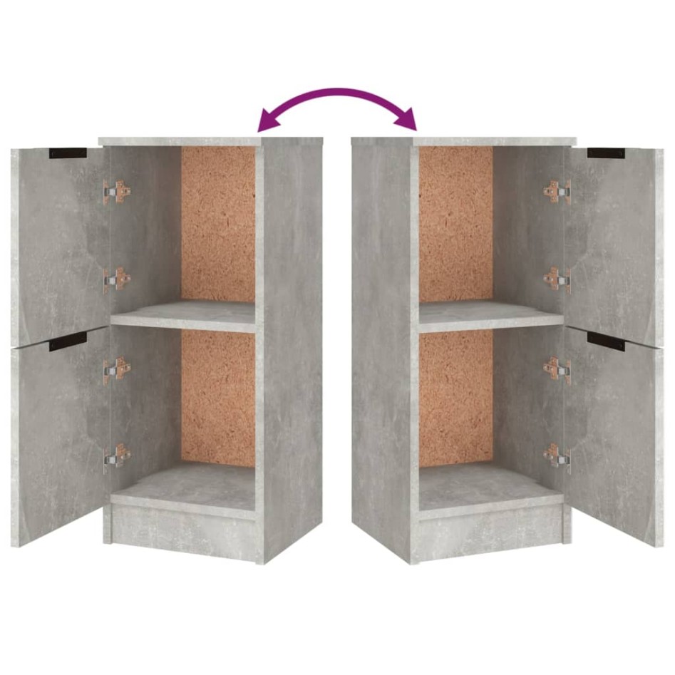 Aparadores 3 piezas madera contrachapada gris