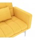 Sofá cama de tela amarillo