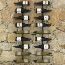Botelleros de pared para 18 botellas 2 unidades hierro negro