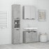 Set de muebles baño 3 pzas madera contrachapada gris