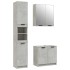 Set de muebles baño 3 pzas madera contrachapada gris