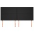Cabeceros 4 unidades de cuero sintético negro 80x5x78/88