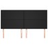 Cabeceros 4 unidades de cuero sintético negro 100x5x78/88