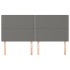 Cabeceros 4 unidades de tela gris oscuro 90x5x78/88