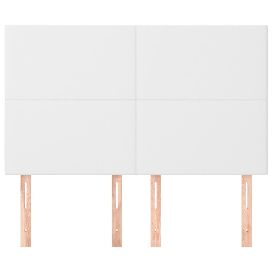 Cabeceros 4 unidades cuero sintético blanco 72x5x78/88