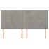 Cabeceros 4 unidades de terciopelo gris claro 100x5x78/88