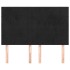 Cabeceros 4 unidades terciopelo negro 72x5x78/88