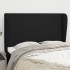 Cabecero con orejas de tela negro 147x23x118/128
