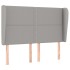 Cabecero con orejas de tela gris claro 147x23x118/128