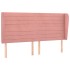 Cabecero con orejas de terciopelo rosa 203x23x118/128