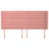 Cabecero con orejas de terciopelo rosa 203x23x118/128