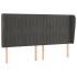 Cabecero con orejas de terciopelo gris oscuro 203x23x118/128