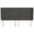 Cabecero con orejas de terciopelo gris oscuro 203x23x118/128