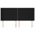 Cabecero con orejas de tela negro 203x16x118/128