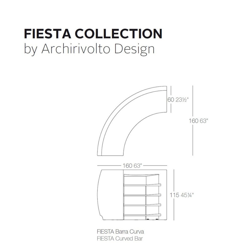 barra de bar Fiesta Curva vondom