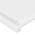 Cabecero con orejas de cuero sintético blanco 203x16x118/128