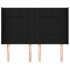 Cabecero con orejas de tela negro 147x16x118/128