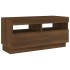 Set muebles TV con LED 2 pzas madera contrachapada roble