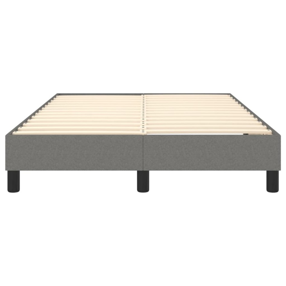 Estructura de cama box spring tela gris oscuro 120x200