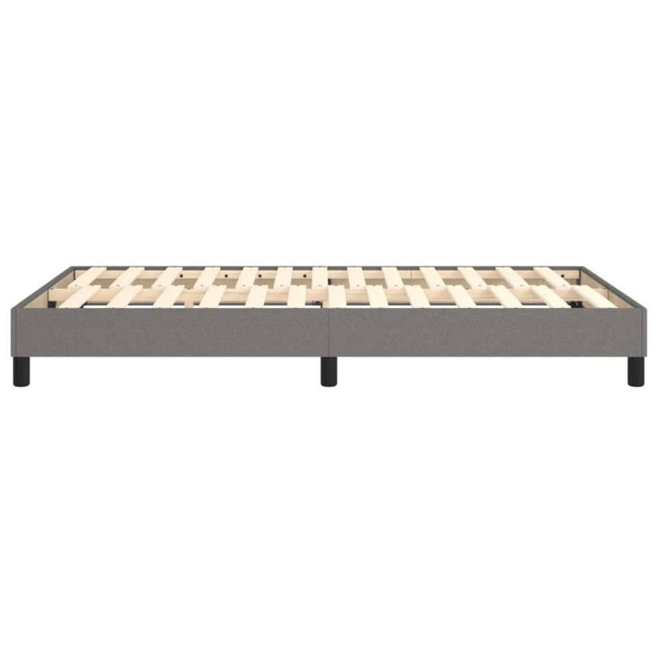 Estructura de cama box spring tela gris oscuro 120x200