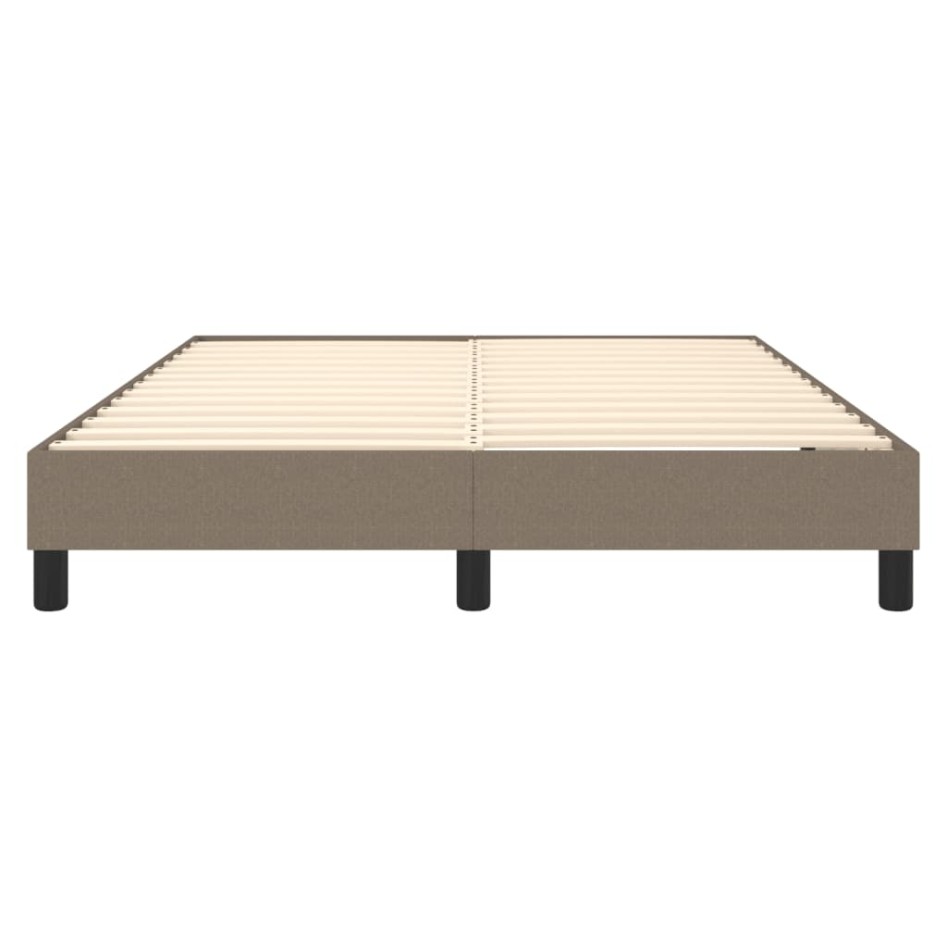 Estructura de cama box spring tela gris taupe 140x200