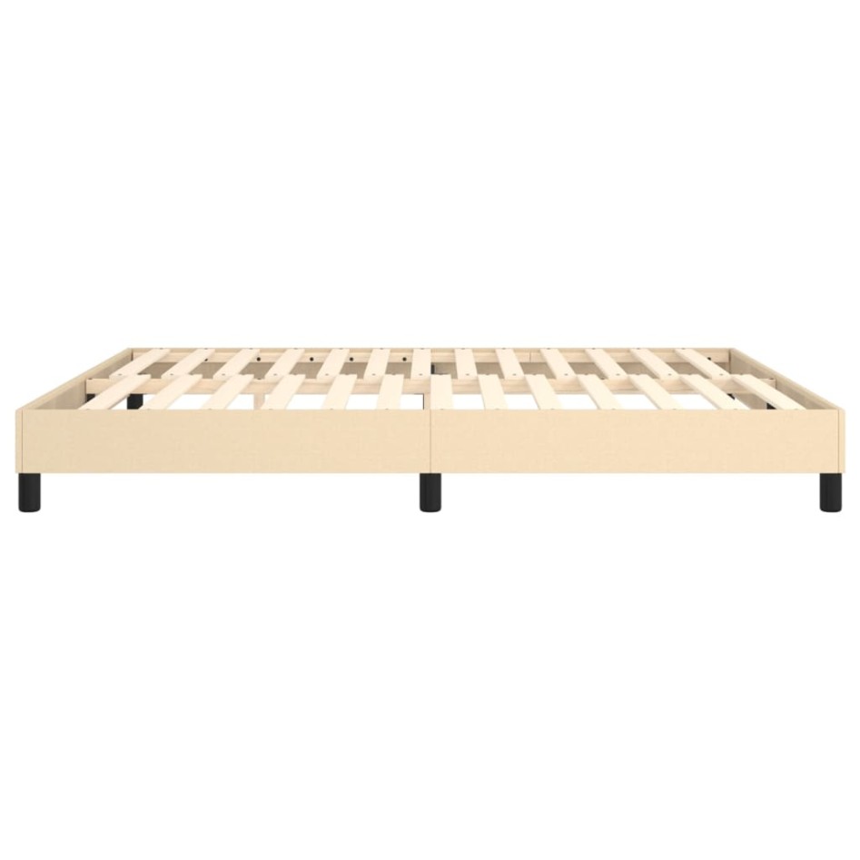 Estructura de cama box spring tela color crema 160x200