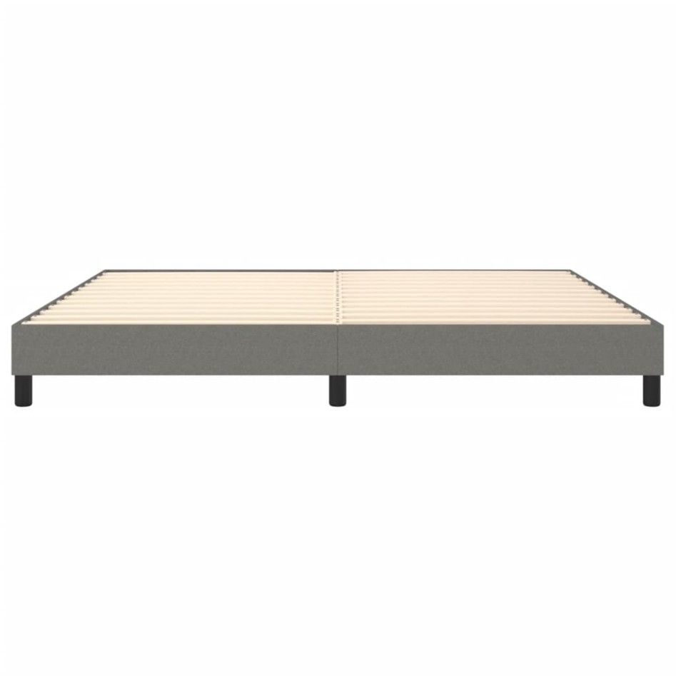 Estructura de cama box spring tela gris oscuro 200x200