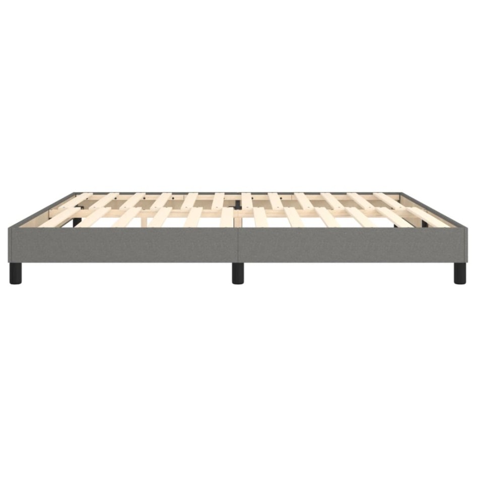 Estructura de cama box spring tela gris oscuro 200x200