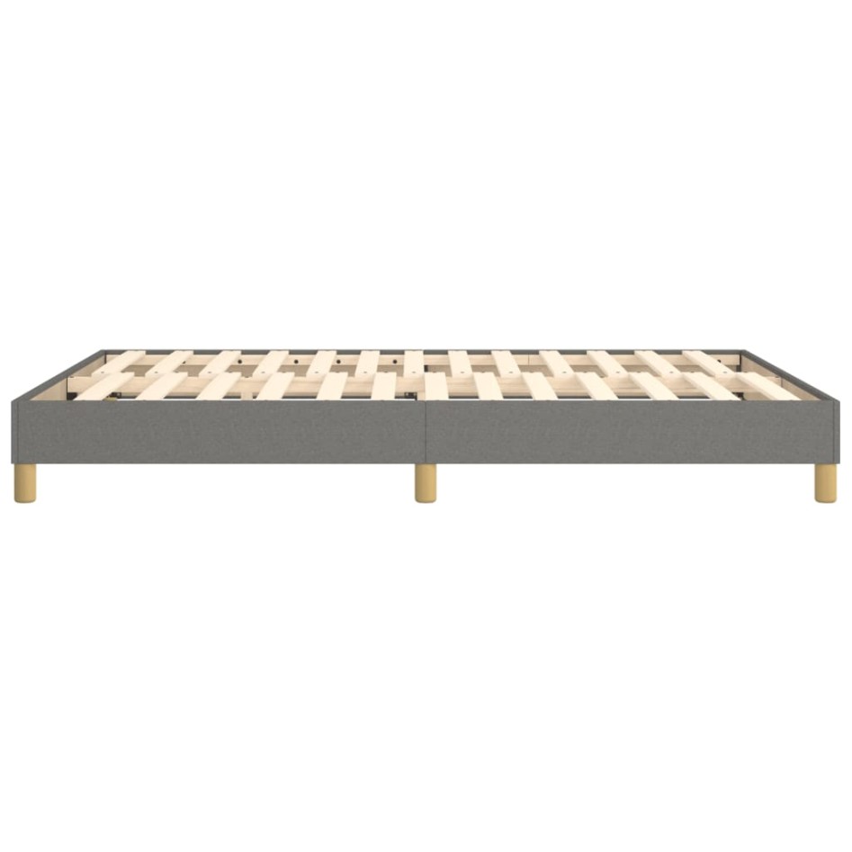 Estructura de cama box spring tela gris oscuro 140x190