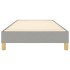Estructura de cama box spring tela gris claro 90x190