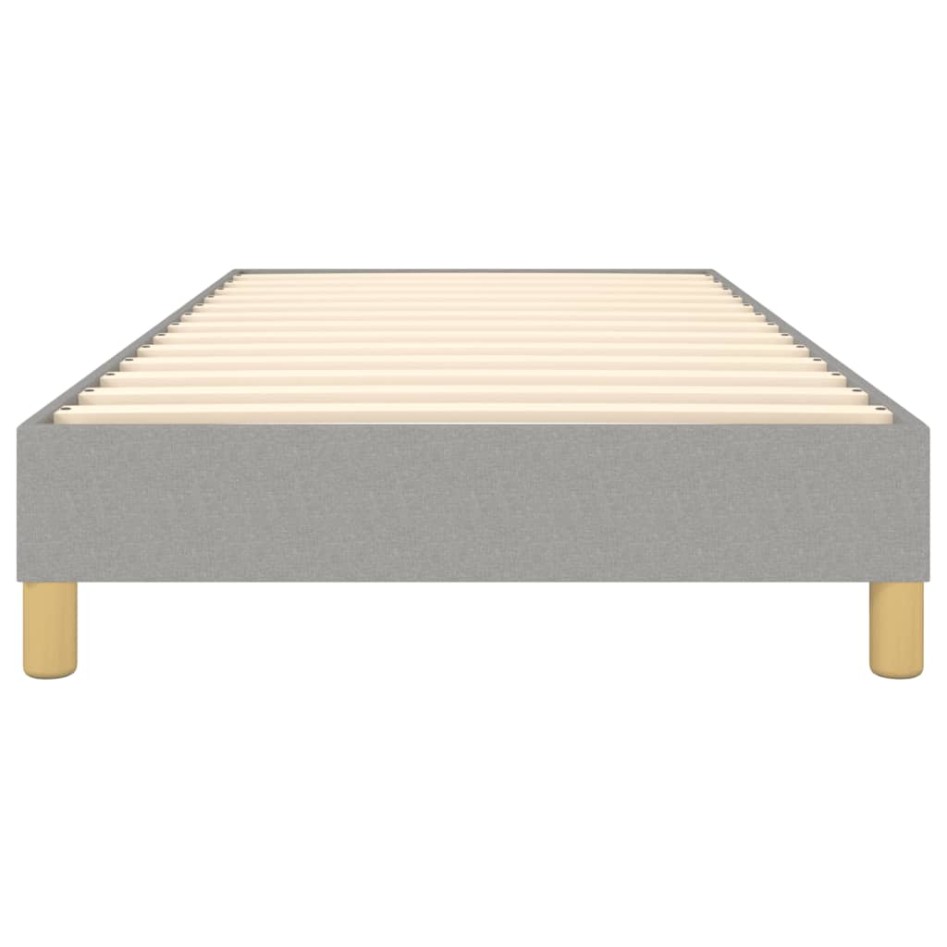 Estructura de cama box spring tela gris claro 90x190