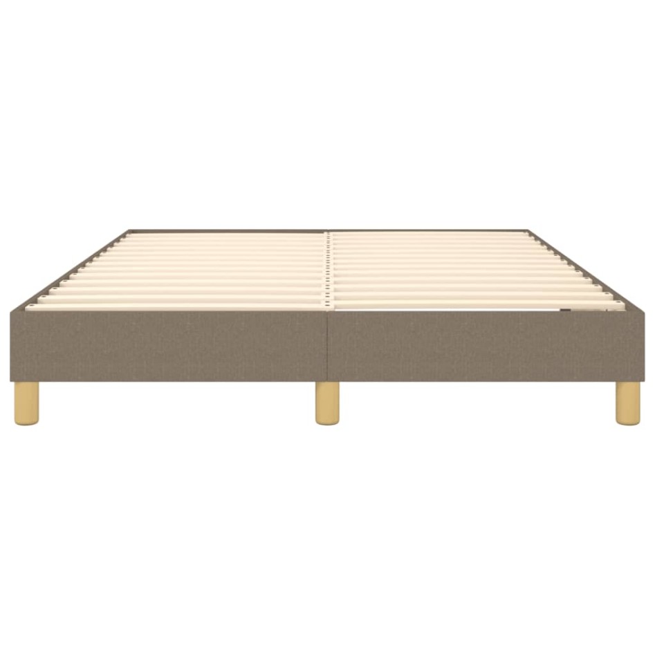 Estructura de cama box spring tela gris taupe 140x200