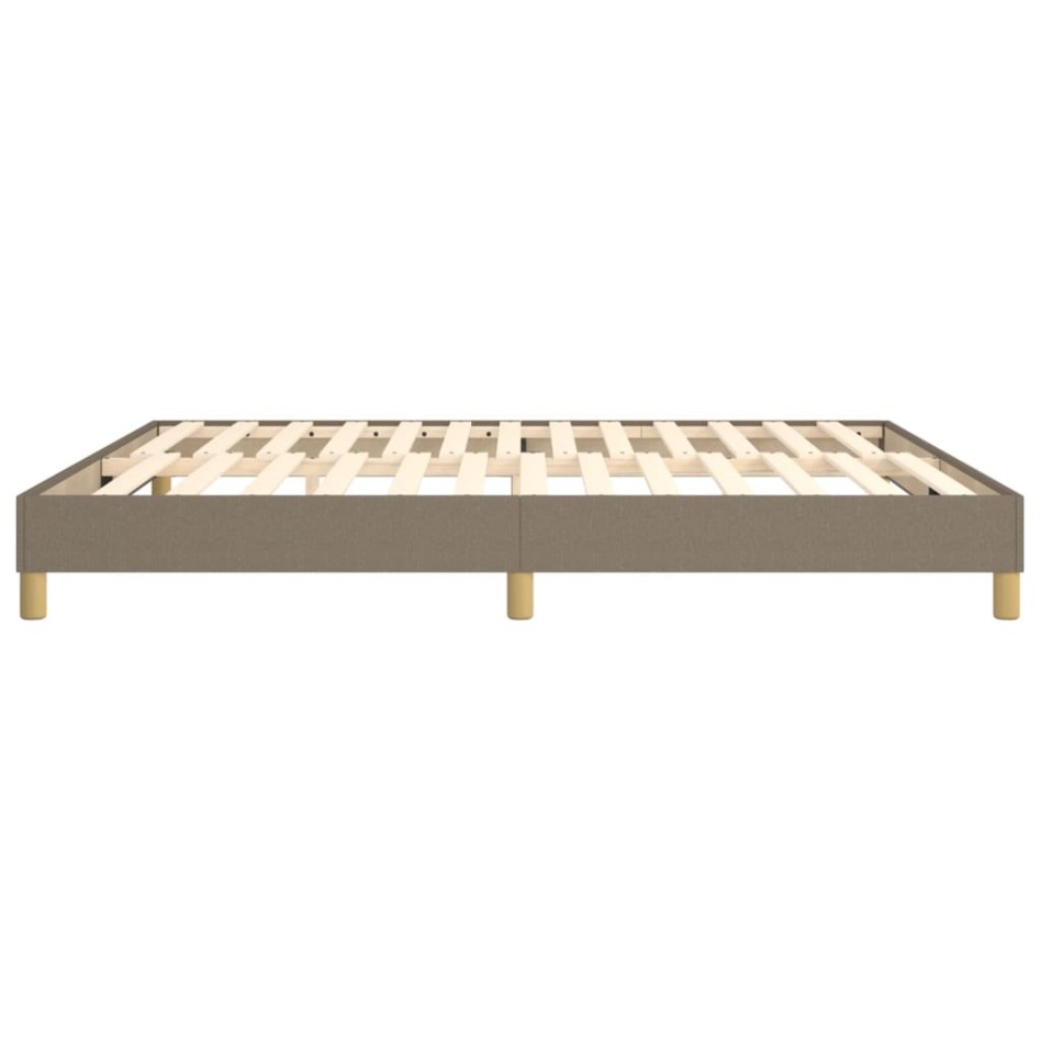 Estructura de cama box spring tela gris taupe 160x200