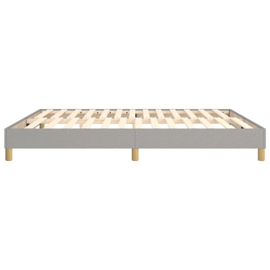 Estructura de cama box spring tela gris claro 180x200