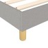Estructura de cama box spring tela gris claro 180x200