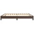 Estructura de cama box spring cuero sintético marrón 200x200