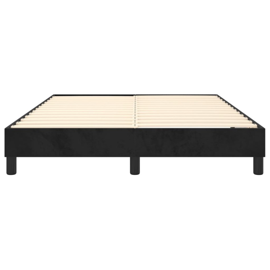 Estructura de cama box spring terciopelo negro 140x190