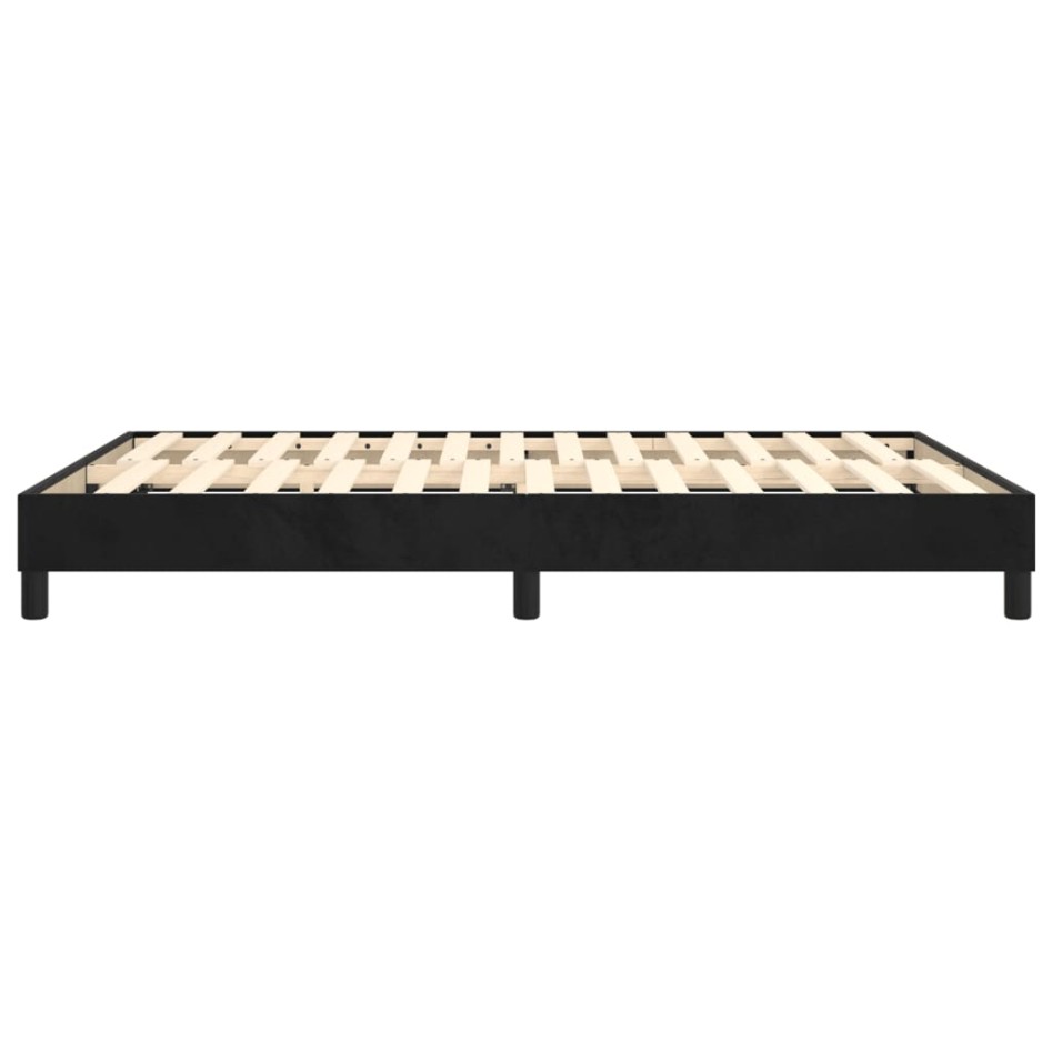 Estructura de cama box spring terciopelo negro 140x190