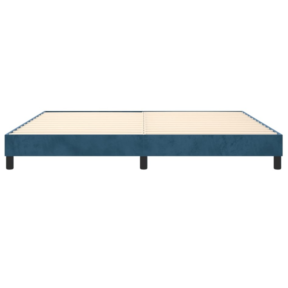 Estructura de cama box spring terciopelo azul oscuro 200x200