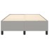 Estructura de cama box spring tela gris claro 120x200