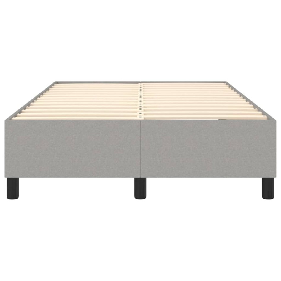 Estructura de cama box spring tela gris claro 120x200