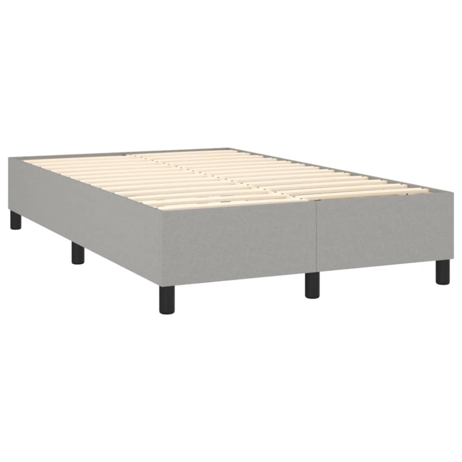 Estructura de cama box spring tela gris claro 120x200